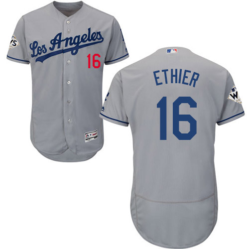 Dodgers #16 Andre Ethier Grey Flexbase Authentic Collection 2017 World Series Bound Stitched MLB Jersey Dodgers #16 Andre Ethier Grey Flexbase Authentic Collection 2017 World Series Bound Stitched MLB Jersey