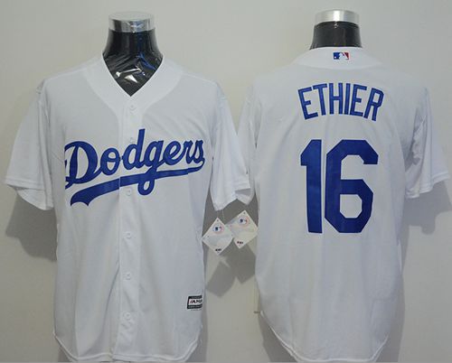 Dodgers #16 Andre Ethier White New Cool Base Stitched MLB Jersey Dodgers #16 Andre Ethier White New Cool Base Stitched MLB Jersey