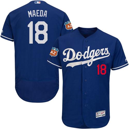Dodgers #18 Kenta Maeda Blue Flexbase Authentic Collection Stitched MLB Jersey Dodgers #18 Kenta Maeda Blue Flexbase Authentic Collection Stitched MLB Jersey