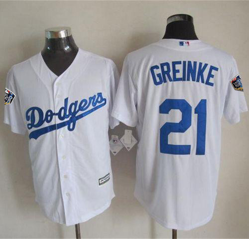 Dodgers #21 Zack Greinke White New Cool Base 2018 World Series Stitched MLB Jersey Dodgers #21 Zack Greinke White New Cool Base 2018 World Series Stitched MLB Jersey
