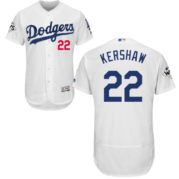 Dodgers #22 Clayton Kershaw White Flexbase Authentic Collection 2017 World Series Bound Stitched MLB Jersey