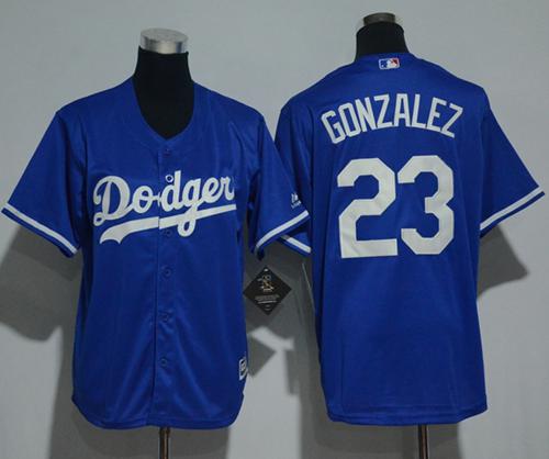 Dodgers #23 Adrian Gonzalez Blue Cool Base Stitched Youth MLB Jersey Dodgers #23 Adrian Gonzalez Blue Cool Base Stitched Youth MLB Jersey