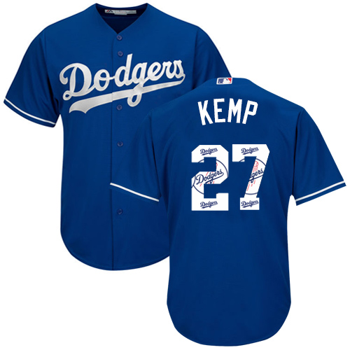 Dodgers #27 Matt Kemp Blue Team Logo Fashion Stitched Baseball Jersey Dodgers #27 Matt Kemp Blue Team Logo Fashion Stitched Baseball Jersey