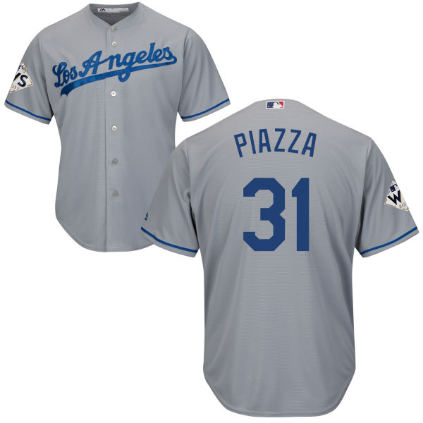 Dodgers #31 Mike Piazza Grey Cool Base 2017 World Series Bound Stitched Youth MLB Jersey Dodgers #31 Mike Piazza Grey Cool Base 2017 World Series Bound Stitched Youth MLB Jersey