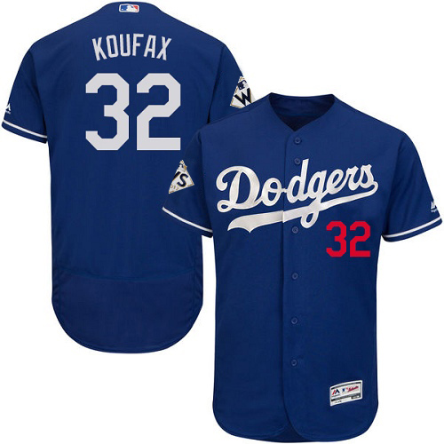 Dodgers #32 Sandy Koufax Blue Flexbase Authentic Collection 2017 World Series Bound Stitched MLB Jersey