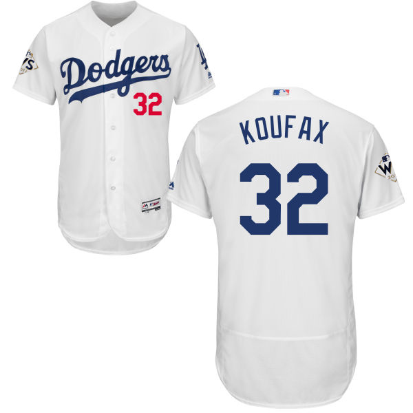 Dodgers #32 Sandy Koufax White Flexbase Authentic Collection 2017 World Series Bound Stitched MLB Jersey