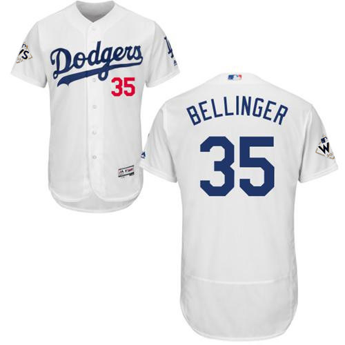 Dodgers #35 Cody Bellinger White Flexbase Authentic Collection 2017 World Series Bound Stitched MLB Jersey