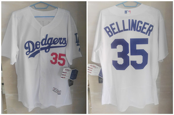 Dodgers #35 Cody Bellinger White Flexbase Authentic Collection Stitched MLB Yth Jersey Dodgers #35 Cody Bellinger White Flexbase Authentic Collection Stitched MLB Yth Jersey