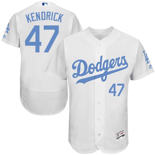 Dodgers #47 Howie Kendrick White Flexbase Authentic Collection 2016 Father's Day Stitched MLB Jersey Dodgers #47 Howie Kendrick White Flexbase Authentic Collection 2016 Father's Day Stitched MLB Jersey