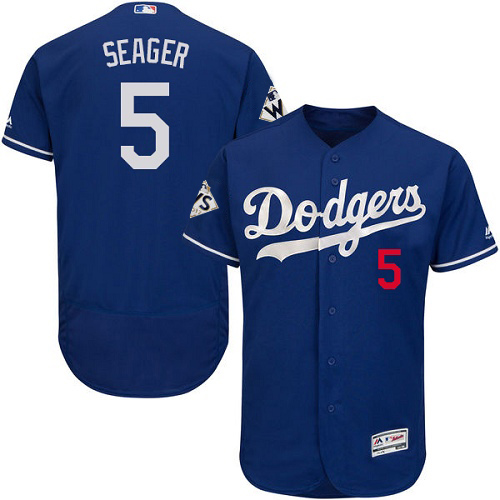 Dodgers #5 Corey Seager Blue Flexbase Authentic Collection 2017 World Series Bound Stitched MLB Jersey Dodgers #5 Corey Seager Blue Flexbase Authentic Collection 2017 World Series Bound Stitched MLB Jersey
