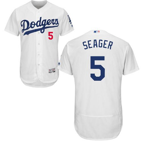 Dodgers #5 Corey Seager White Flexbase Authentic Collection Stitched MLB Jersey Dodgers #5 Corey Seager White Flexbase Authentic Collection Stitched MLB Jersey