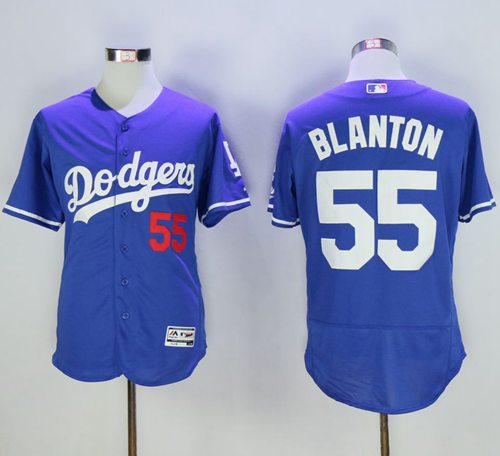 Dodgers #55 Joe Blanton Blue Flexbase Authentic Collection Stitched MLB Jersey Dodgers #55 Joe Blanton Blue Flexbase Authentic Collection Stitched MLB Jersey