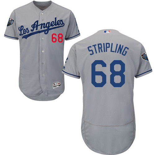 Dodgers #68 Ross Stripling Grey Flexbase Authentic Collection 2018 World Series Stitched MLB Jersey Dodgers #68 Ross Stripling Grey Flexbase Authentic Collection 2018 World Series Stitched MLB Jersey
