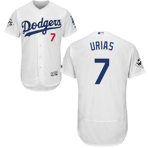 Dodgers #7 Julio Urias White Flexbase Authentic Collection 2017 World Series Bound Stitched MLB Jersey Dodgers #7 Julio Urias White Flexbase Authentic Collection 2017 World Series Bound Stitched MLB Jersey