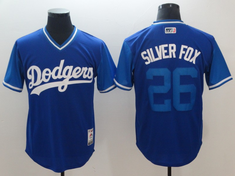 Dodgers 26 Chase Utley Silver Fox Royal 2018 Players' Weekend Authentic Team Jersey Dodgers 26 Chase Utley Silver Fox Royal 2018 Players' Weekend Authentic Team Jersey
