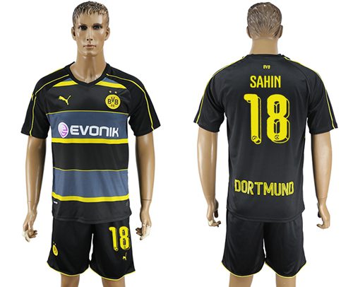 Dortmund #18 Sahin Away Soccer Club Jersey