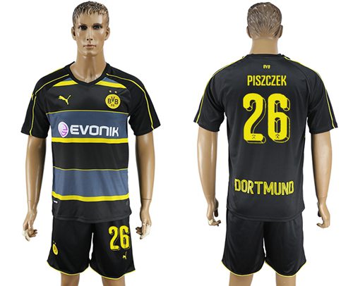 Dortmund #26 Piszczek Away Soccer Club Jersey Dortmund #26 Piszczek Away Soccer Club Jersey