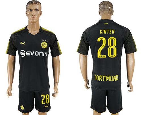 Dortmund #28 Ginter Away Soccer Club Jersey Dortmund #28 Ginter Away Soccer Club Jersey