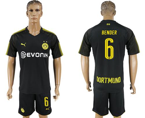 Dortmund #6 Bender Away Soccer Club Jersey Dortmund #6 Bender Away Soccer Club Jersey