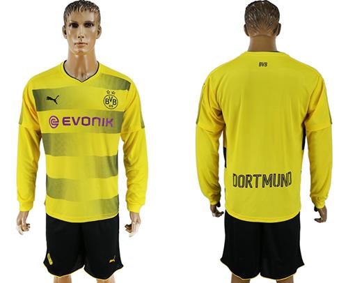 Dortmund Blank Home Long Sleeves Soccer Club Jersey Dortmund Blank Home Long Sleeves Soccer Club Jersey