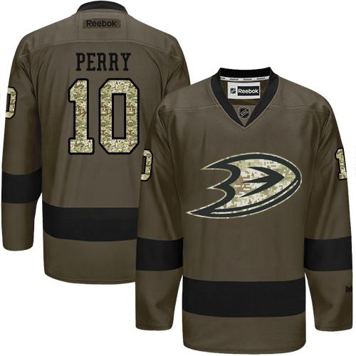 Ducks #10 Corey Perry Green Salute to Service Stitched NHL Jersey Ducks #10 Corey Perry Green Salute to Service Stitched NHL Jersey