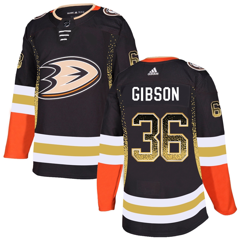 Ducks 36 John Gibson Black Drift Fashion Adidas Jersey Ducks 36 John Gibson Black Drift Fashion Adidas Jersey