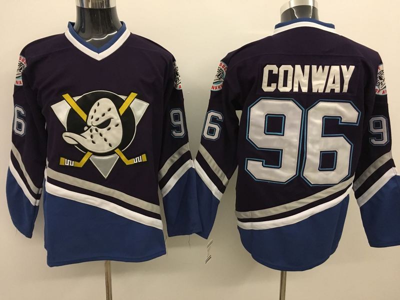 Ducks 96 Charlie Conway Purple CCM Jersey Ducks 96 Charlie Conway Purple CCM Jersey