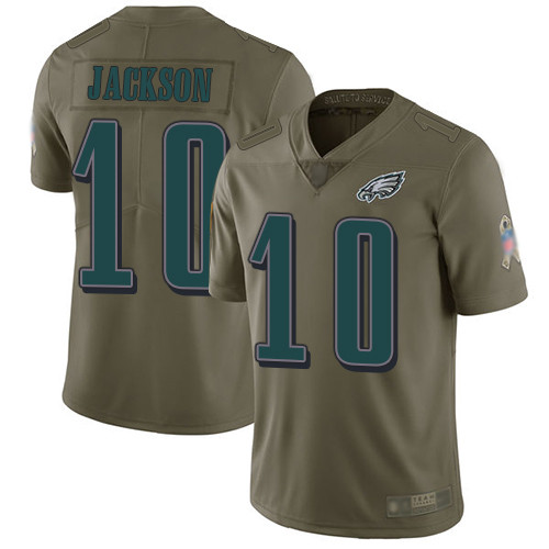 Eagles #10 DeSean Jackson Olive Youth Stitched Football Limited 2017 Salute to Service Jersey Eagles #10 DeSean Jackson Olive Youth Stitched Football Limited 2017 Salute to Service Jersey