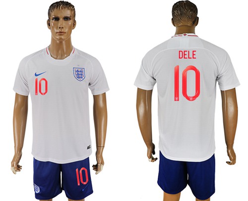 England #10 Dele Home Soccer Country Jersey
