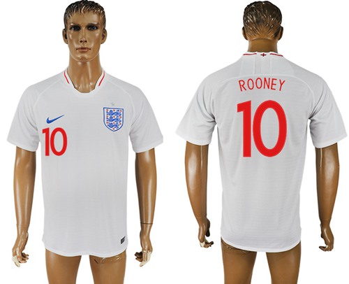 England #10 Rooney Home Thai Version Soccer Country Jersey England #10 Rooney Home Thai Version Soccer Country Jersey