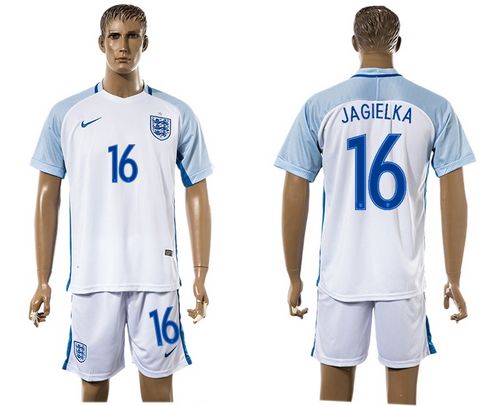 England #16 Jagielka Home Soccer Country Jersey England #16 Jagielka Home Soccer Country Jersey