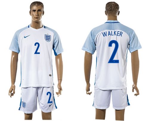 England #2 Walker Home Soccer Country Jersey England #2 Walker Home Soccer Country Jersey