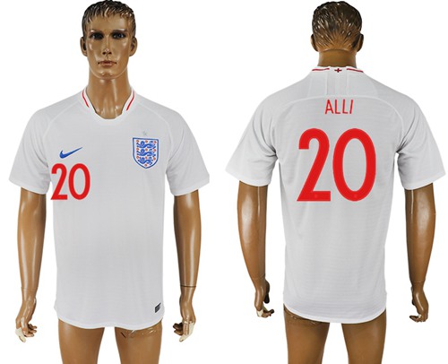England #20 ALLI Home Thai Version Soccer Country Jersey England #20 ALLI Home Thai Version Soccer Country Jersey