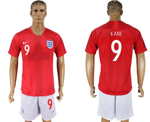 England #9 Kane Away Soccer Country Jersey