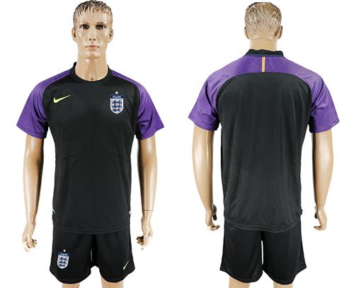 England Blank Black Goalkeeper Soccer Country Jersey England Blank Black Goalkeeper Soccer Country Jersey