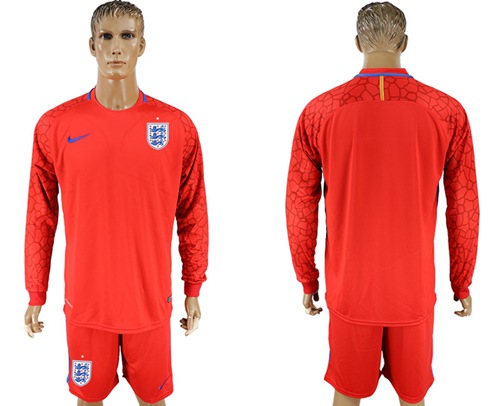 England Blank Red Long Sleeves Goalkeeper Soccer Country Jersey England Blank Red Long Sleeves Goalkeeper Soccer Country Jersey