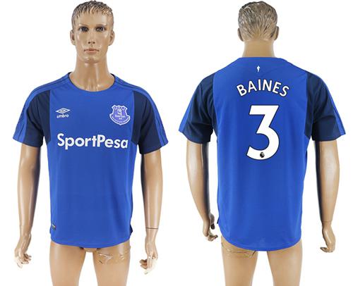 Everton #3 Baines Home Soccer Club Jersey Everton #3 Baines Home Soccer Club Jersey