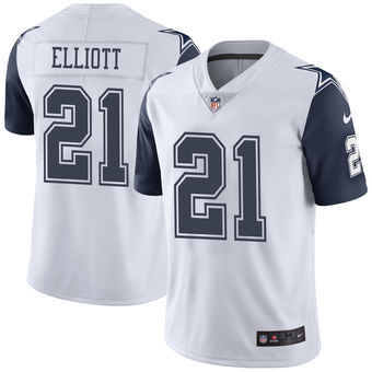 Ezekiel Elliott Dallas Cowboys Nike Color Rush Limited Jersey - White Ezekiel Elliott Dallas Cowboys Nike Color Rush Limited Jersey - White