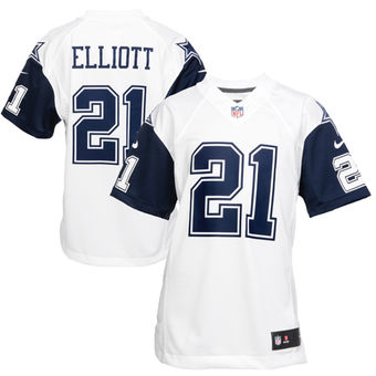 Ezekiel Elliott Dallas Cowboys Nike Women's Color Rush Game Jersey - White