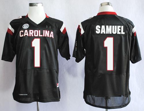 Fighting Gamecocks #1 Deebo Samuel Black SEC Patch Stitched NCAA Jersey Fighting Gamecocks #1 Deebo Samuel Black SEC Patch Stitched NCAA Jersey