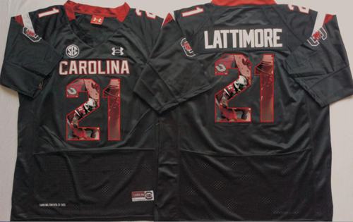 Fighting Gamecocks #21 Marcus Lattimore Black Player Fashion Stitched NCAA Jersey Fighting Gamecocks #21 Marcus Lattimore Black Player Fashion Stitched NCAA Jersey