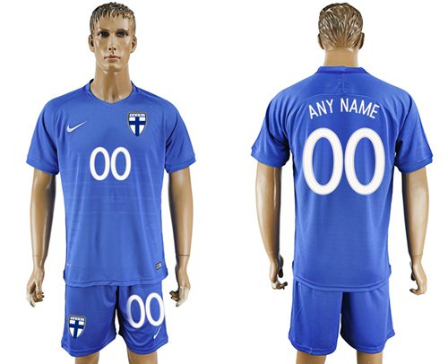 Finland Personalized Away Soccer Country Jersey