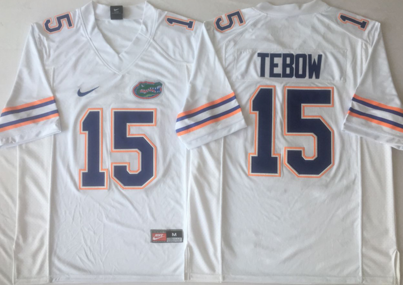 Florida-Gators-15-Tim-Tebow-White-College-Football-Jersey