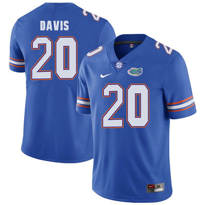 Florida Gators Royal Blue Malik Davis Football Player Performance Jersey Florida Gators Royal Blue Malik Davis Football Player Performance Jersey