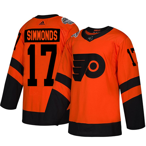 Flyers #17 Wayne Simmonds Orange Authentic 2019 Stadium Series Women's Stitched Hockey Jersey