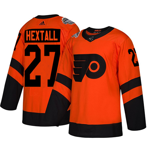 Flyers #27 Ron Hextall Orange Authentic 2019 Stadium Series Women's Stitched Hockey Jersey
