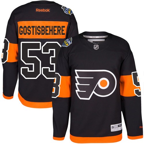Flyers #53 Shayne Gostisbehere Black 2017 Stadium Series Stitched NHL Jersey Flyers #53 Shayne Gostisbehere Black 2017 Stadium Series Stitched NHL Jersey