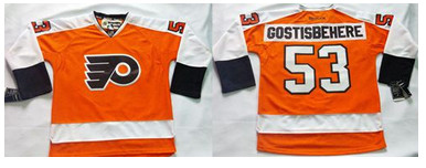 Flyers #53 Shayne Gostisbehere Orange Stitched NHL Jersey Flyers #53 Shayne Gostisbehere Orange Stitched NHL Jersey