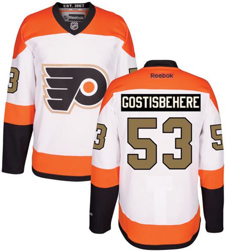 Flyers #53 Shayne Gostisbehere White 3rd Stitched NHL Jersey Flyers #53 Shayne Gostisbehere White 3rd Stitched NHL Jersey