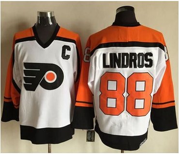 Flyers #88 Eric Lindros WhiteBlack CCM Throwback Stitched NHL Jersey Flyers #88 Eric Lindros WhiteBlack CCM Throwback Stitched NHL Jersey
